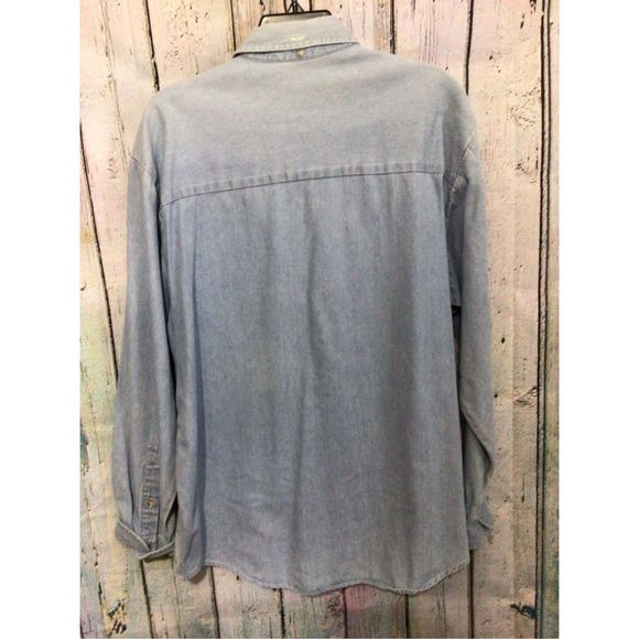 Vintage Denim Shirt Men’s Unisex Blue Size Large - Picture 13 of 16